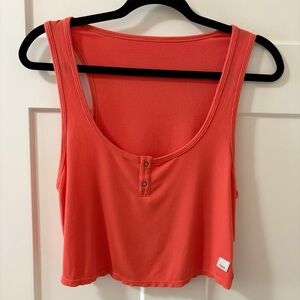 Vuori Cove Crop Tank Top Orange Size M